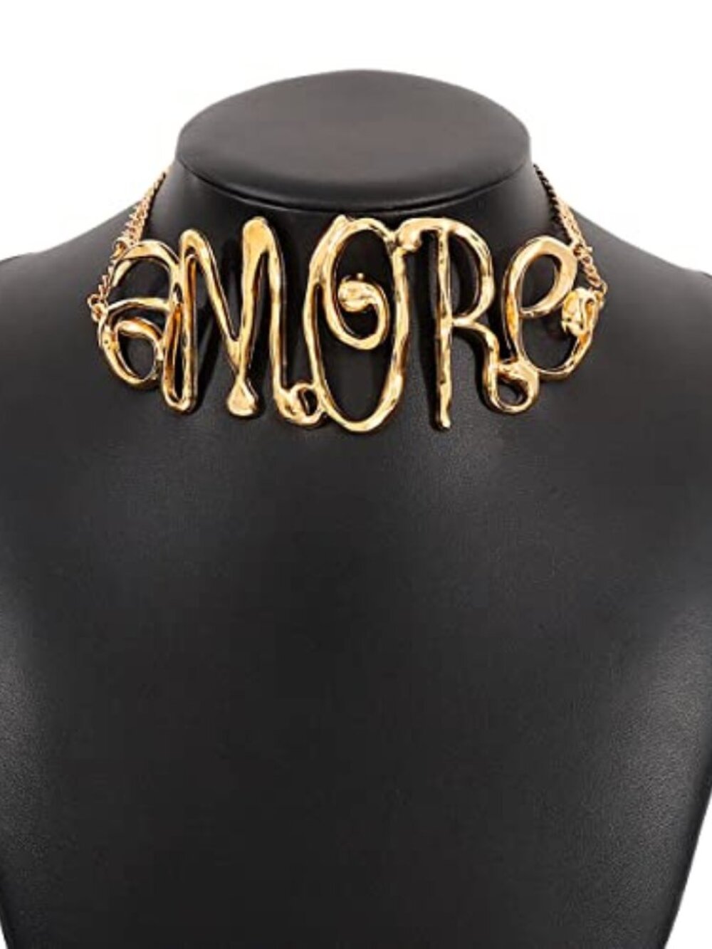 New - Hip Hop Love Choker Necklace for Women Punk Chunky‎ Gold Plated Love Heart